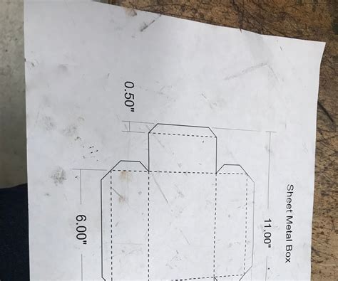 sheet metal box templates|sheet metal box layout.